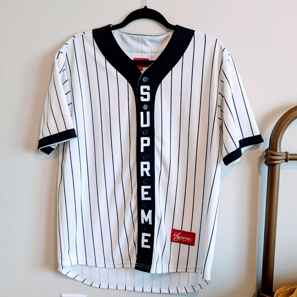 Supreme Vertical Logo Baseball Jersey